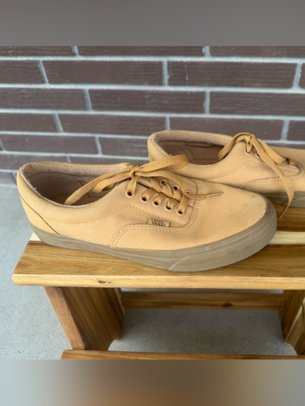 Vans Authentic Brown Mono Canvas Sneakers Unisex Low Top Skate Shoes
